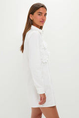 White with Floral Applique Avery Mini Dress