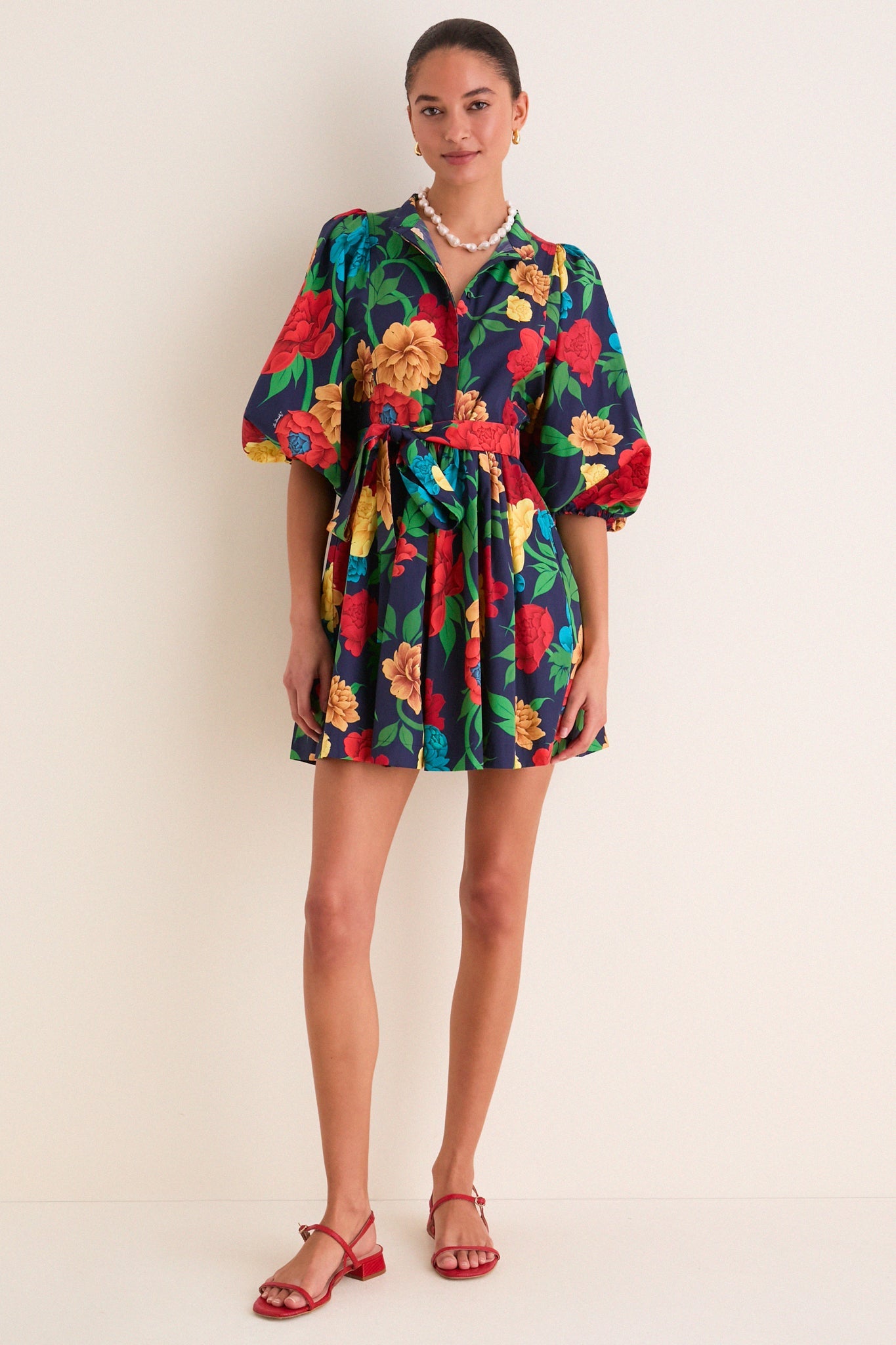 Queen Peony Mini Portofino Dress