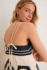 Exclusive Cream Blaise Print Spaghetti Strap Dress