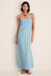 Seaport Stripe Laura Linen Dress