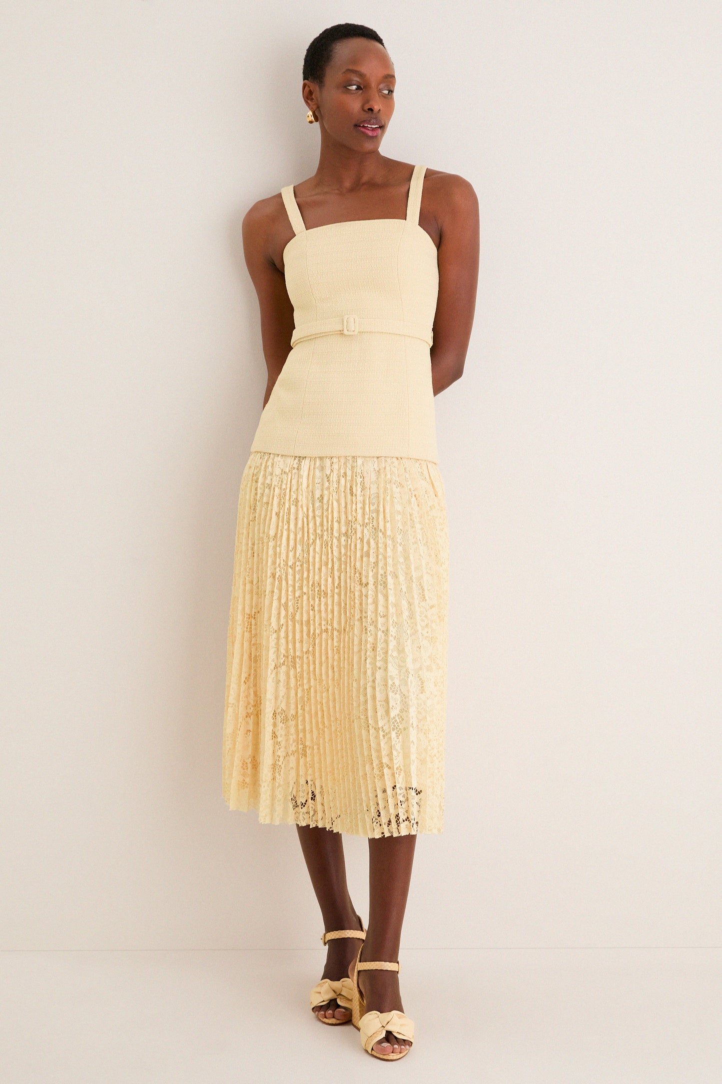 Yellow Caitlin Midi Dress