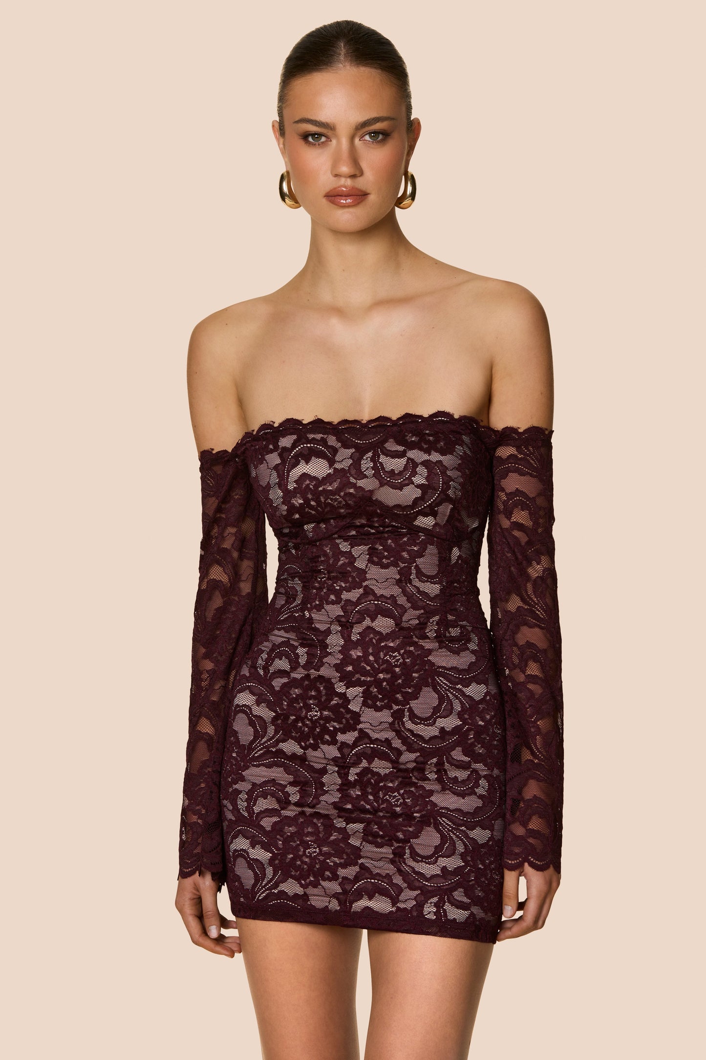 Nookie Alessia Mini Dress - Wine