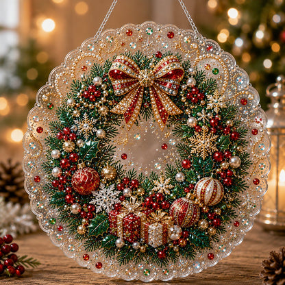 🎄 LAST DAY 49% OFF – ✨ Christmas Pearl Diamond Art Hanging Ornament Kit |  DIY Handmade Holiday Hanging Decor 🎅💎