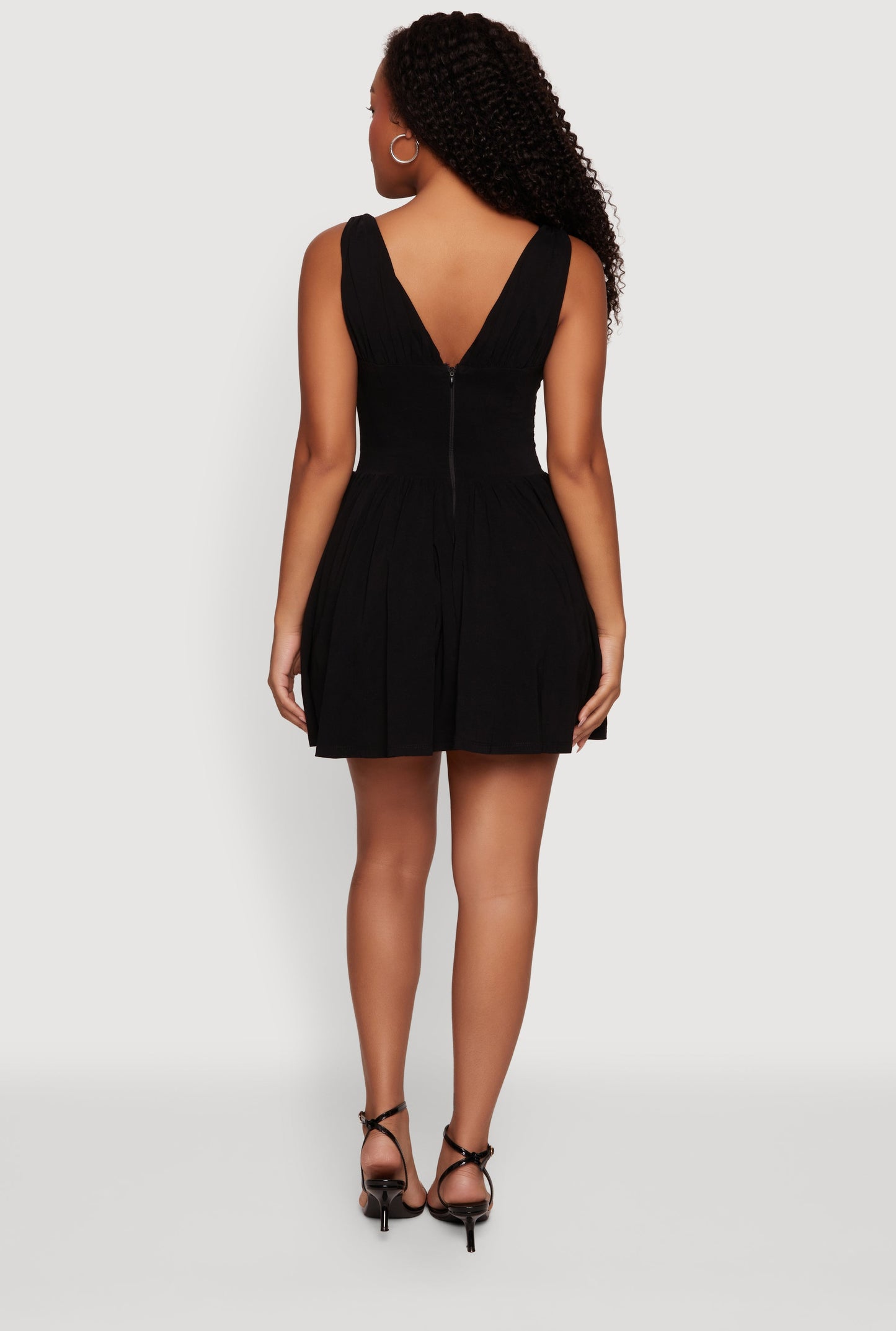 V-Neck Corset Mini Dress