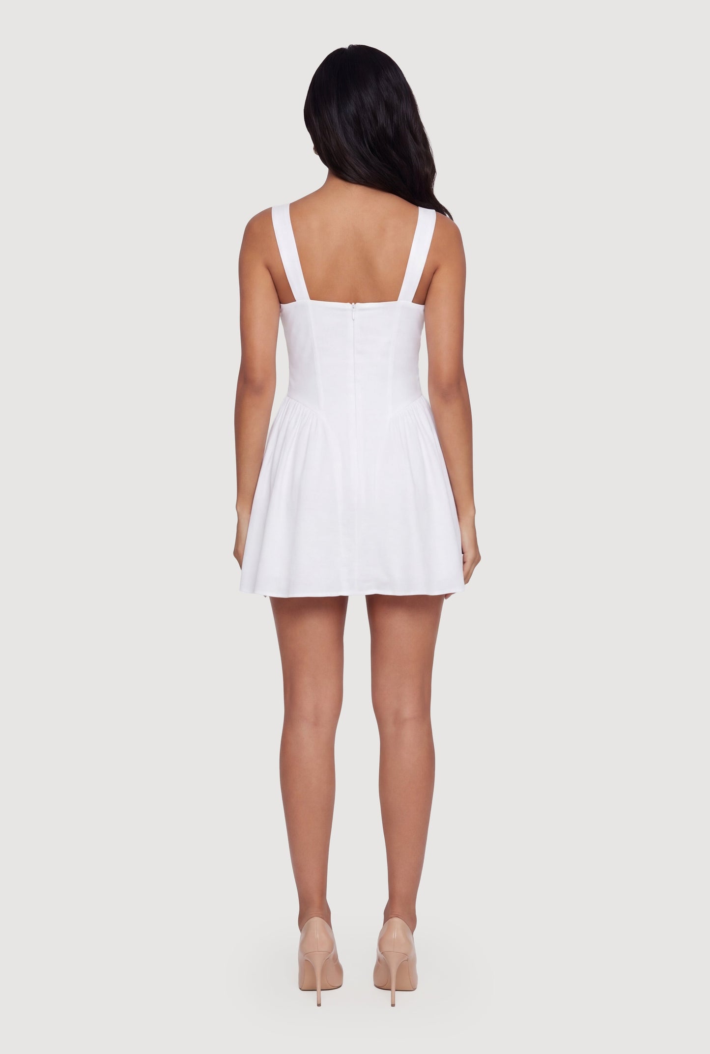Tie Strap Mini Skater Dress