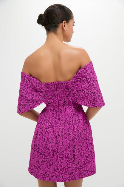 Wildberry Jacquard Kara Mini Dress