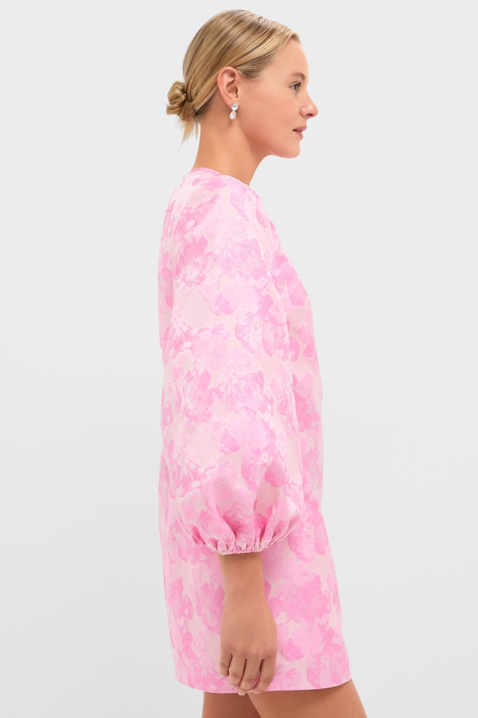 Pale Pink Jacquard Janie Mini Dress