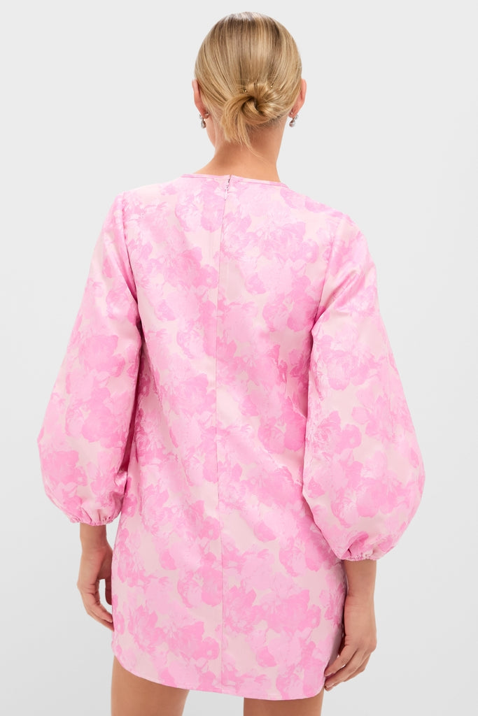 Pale Pink Jacquard Janie Mini Dress