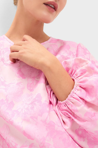 Pale Pink Jacquard Janie Mini Dress
