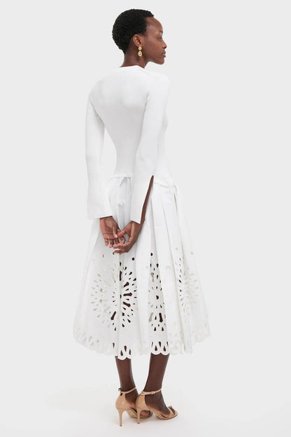 White Daila Midi Dress