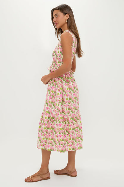 Sweet Pea Floral Smocked Seaton Midi Dress