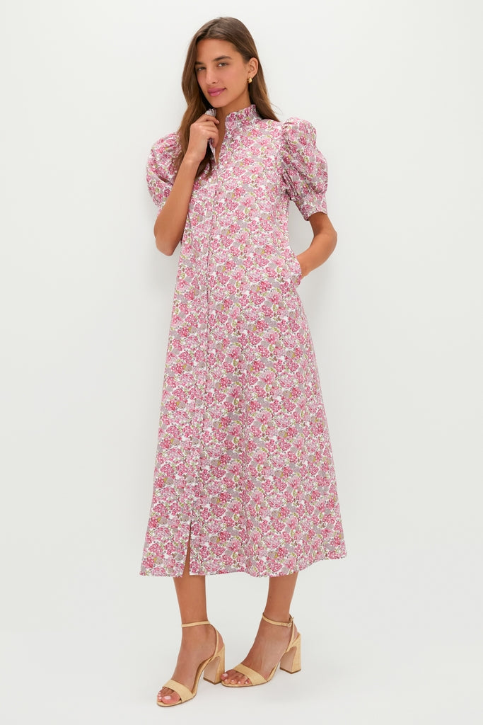 Pink & Sage Ditsy Floral Louisa Maxi Dress
