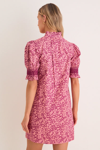 Pink & Maroon Ditsy Floral Lou Lou Mini Dress