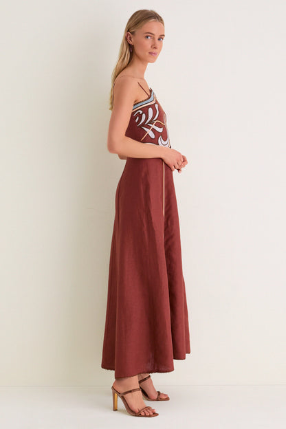 Terracotta Carolina Midi Dress