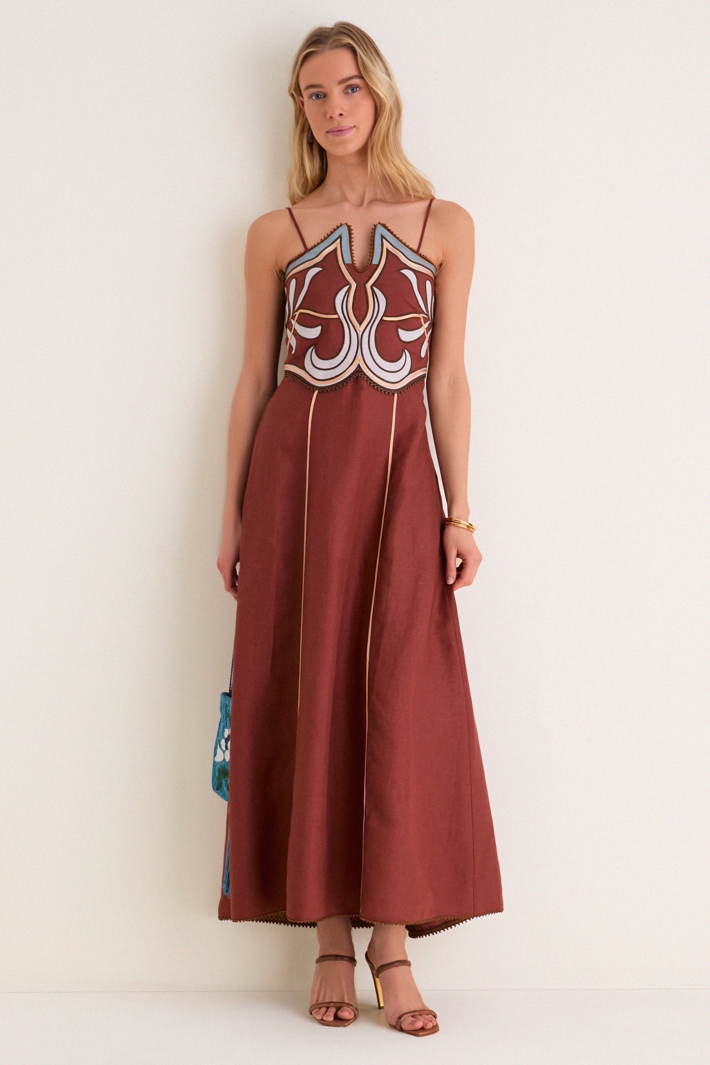 Terracotta Carolina Midi Dress