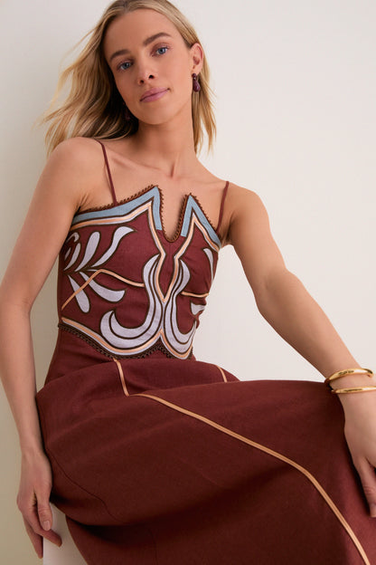 Terracotta Carolina Midi Dress