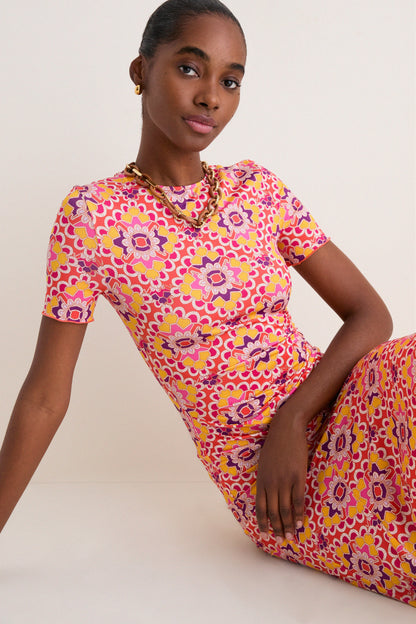 Orchid Mosaic Annie Short Sleeve Dress