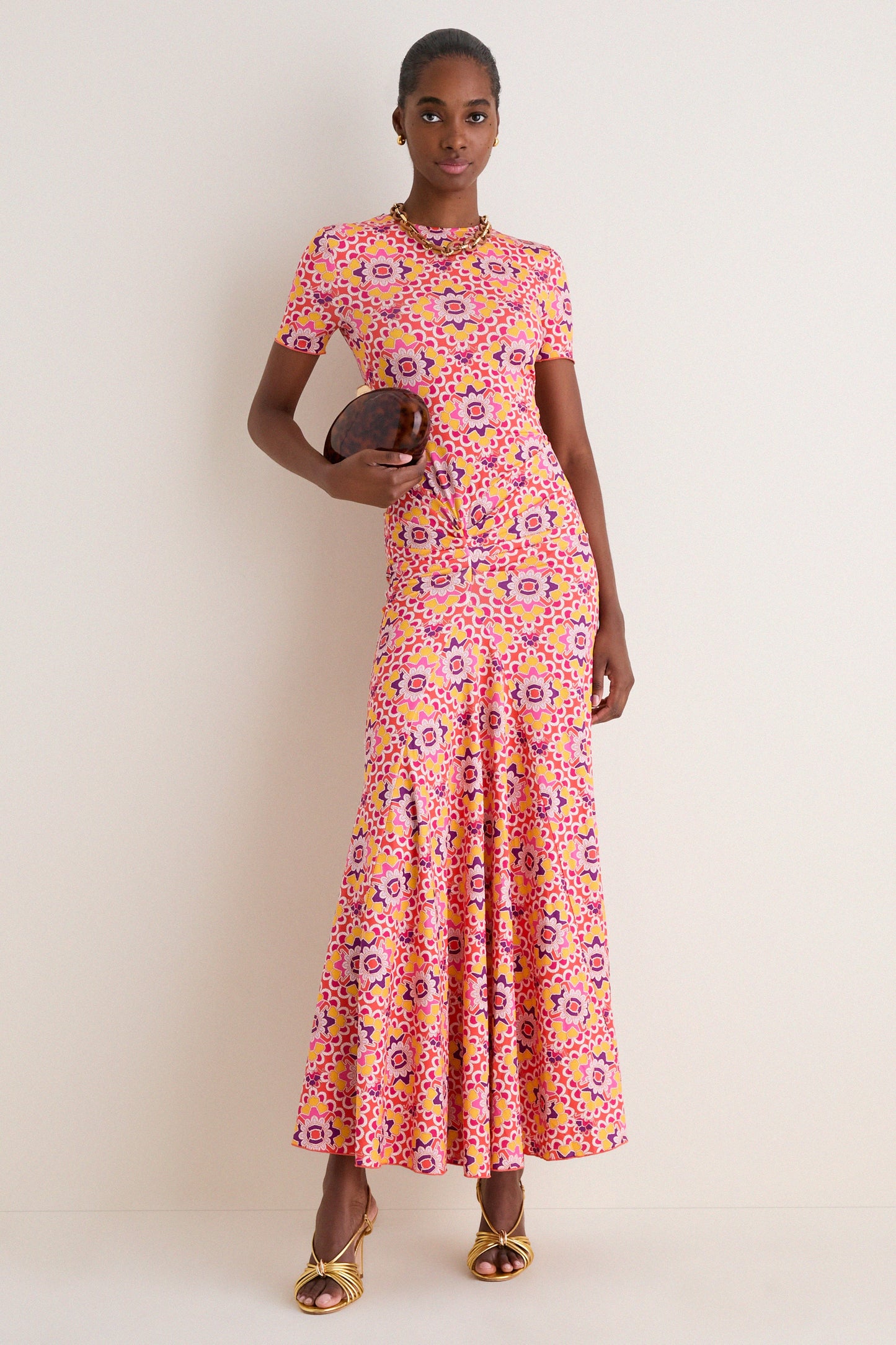 Orchid Mosaic Annie Short Sleeve Dress