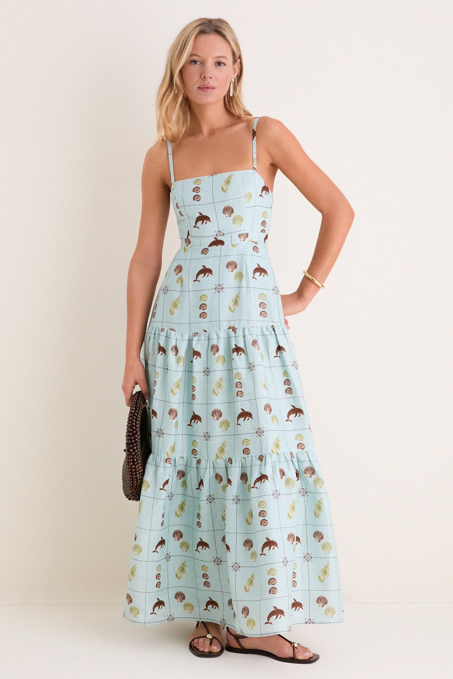 Seashell Tile Celine Maxi Dress