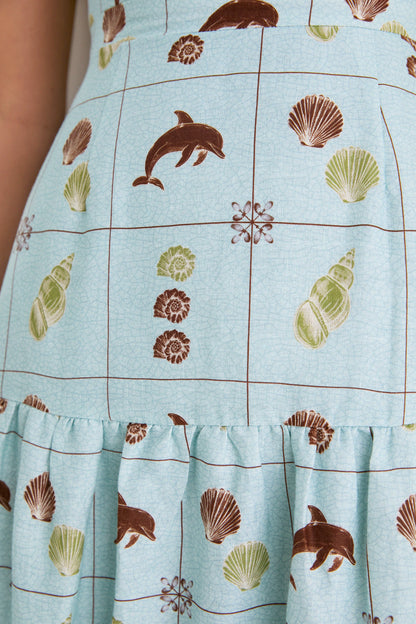 Seashell Tile Celine Maxi Dress