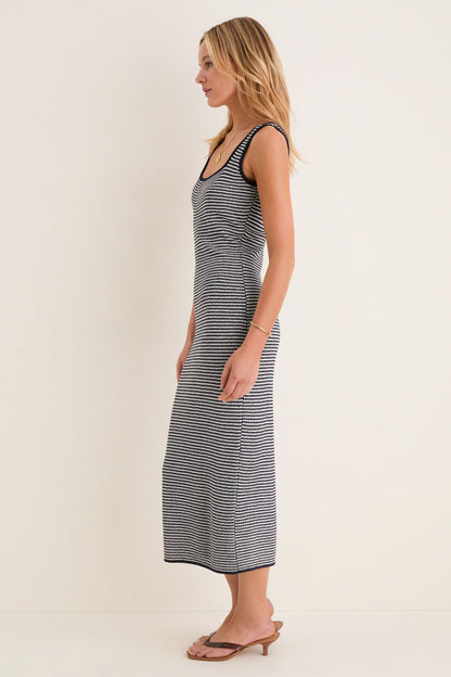 Navy Stripe Ranie Sweater Dress