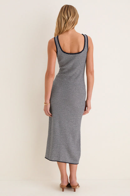 Navy Stripe Ranie Sweater Dress