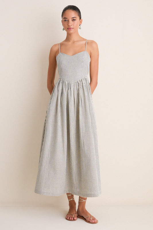 Newburyport Stripe Cotton Day Dress