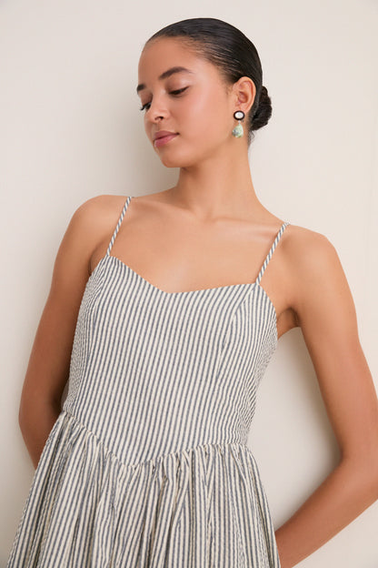 Newburyport Stripe Cotton Day Dress