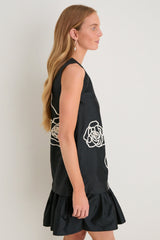 Onyx and Ivory Florentina Petal Mini Dress
