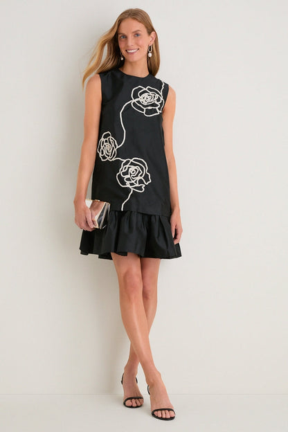 Onyx and Ivory Florentina Petal Mini Dress