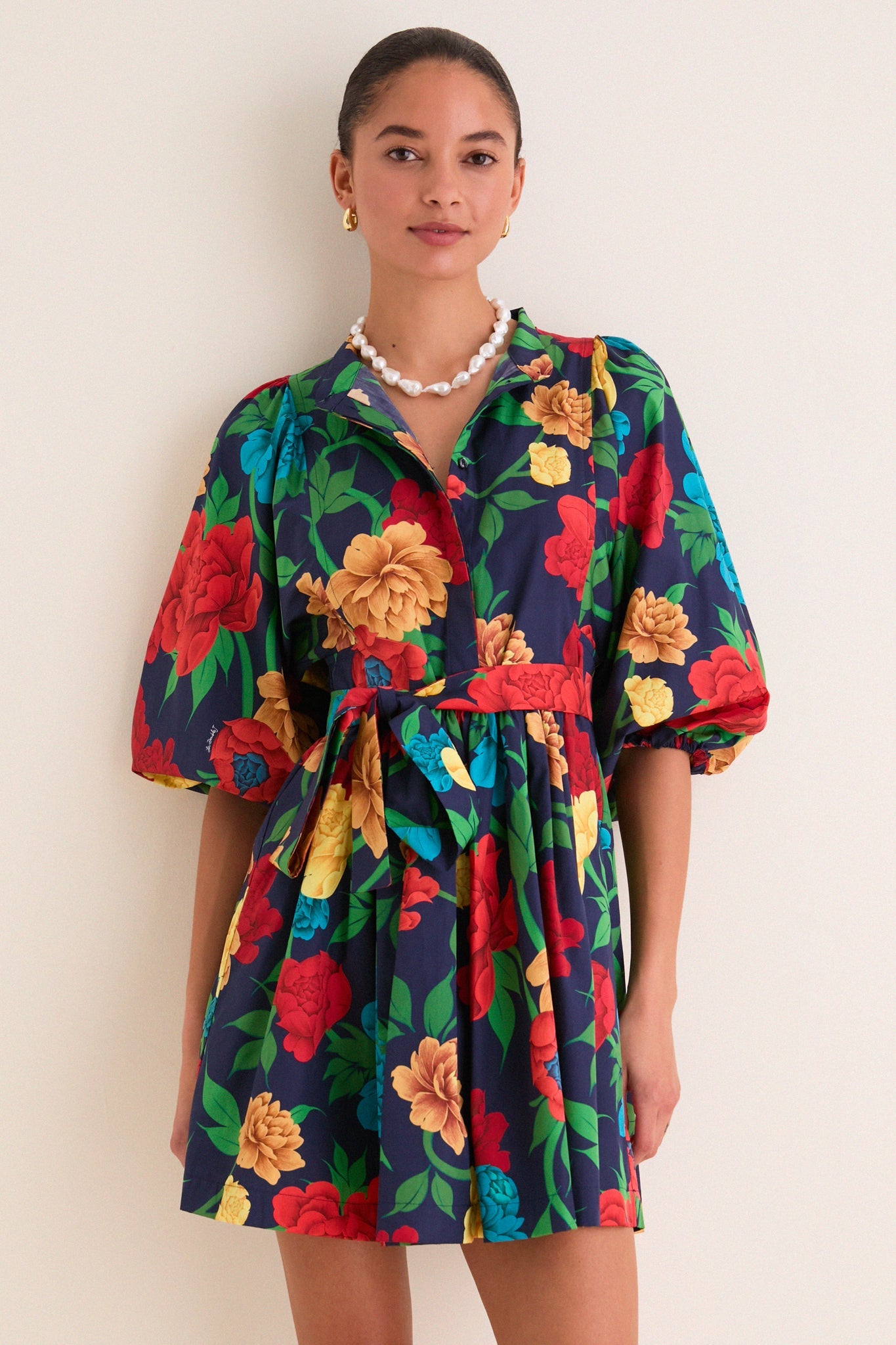 Queen Peony Mini Portofino Dress
