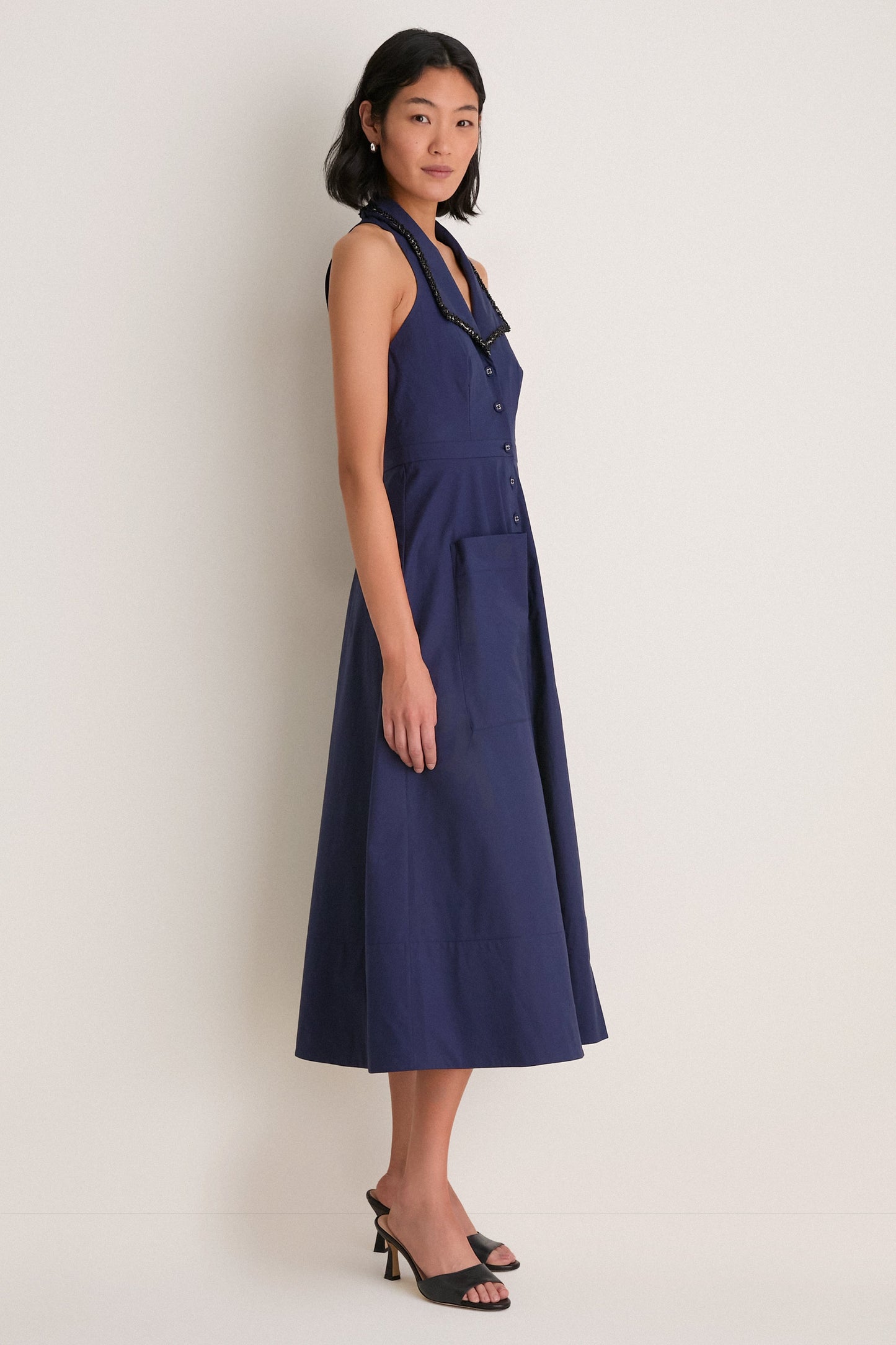True Navy Jessica Midi Dress