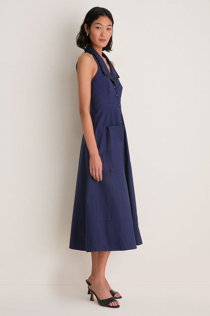 True Navy Jessica Midi Dress