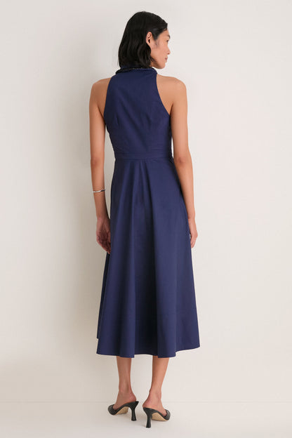 True Navy Jessica Midi Dress