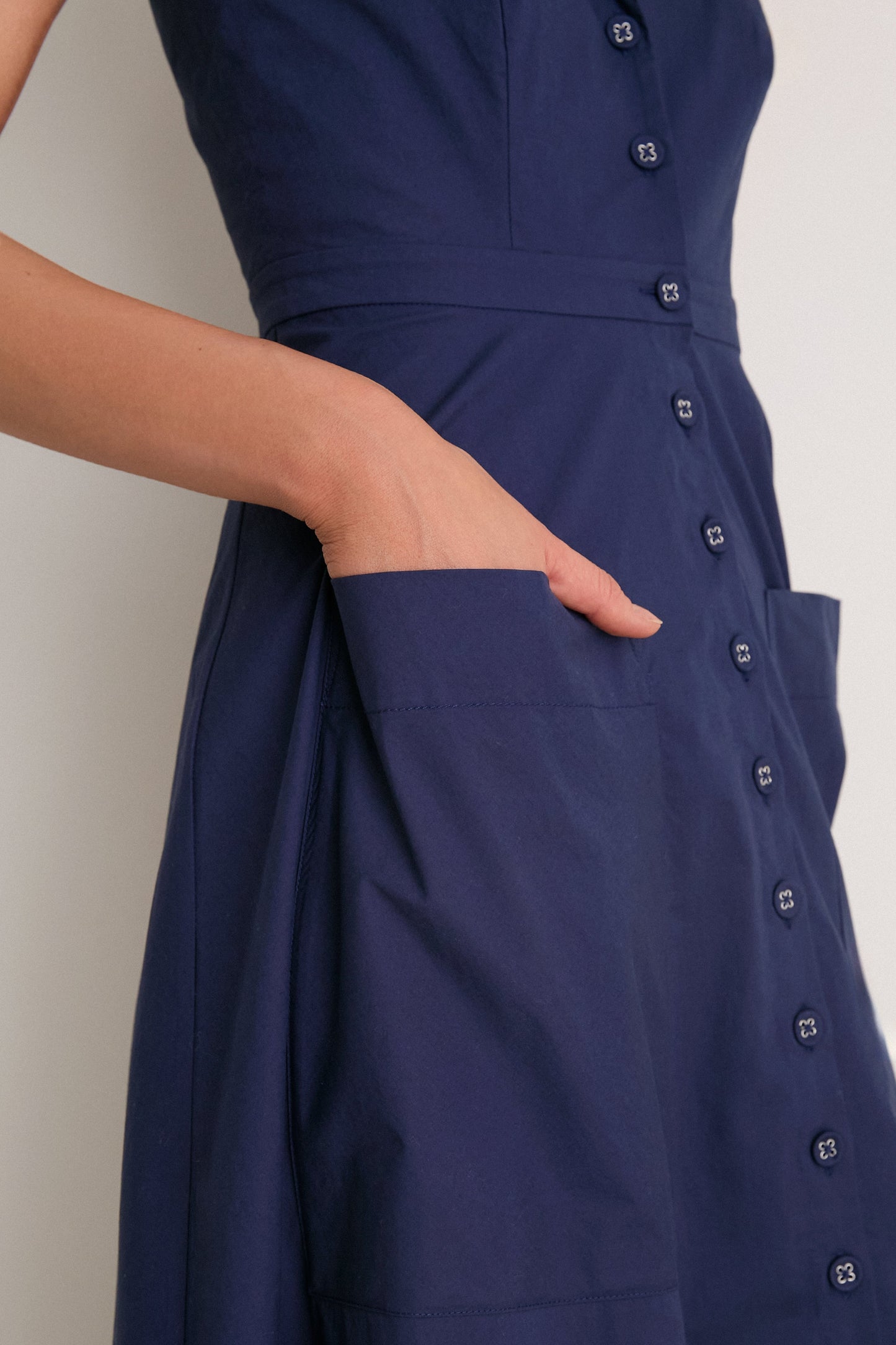 True Navy Jessica Midi Dress