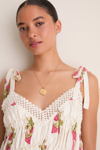 Off White Ellina Strawberry Dot Dress