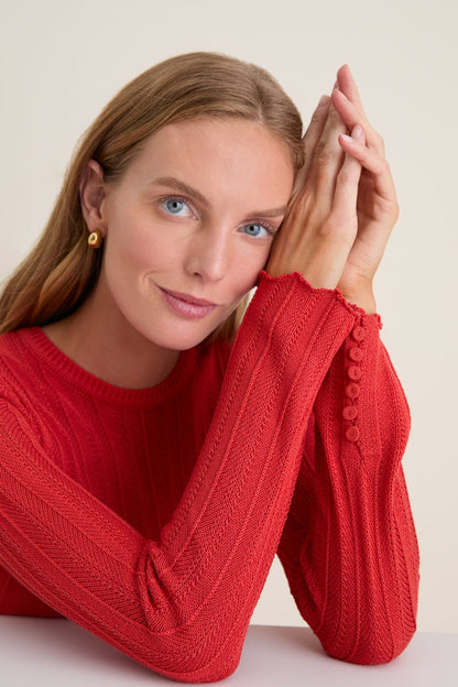 Red Knit Solange Dress