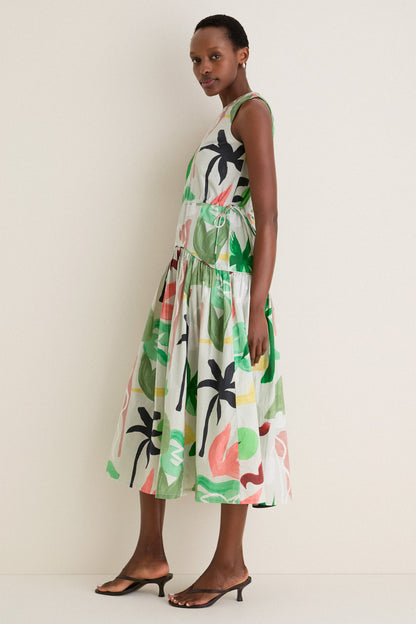 Paradiso Petal Sleeveless Piped Maxi Dress
