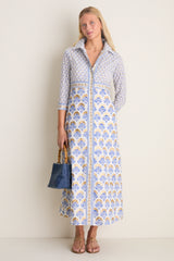 Arbor Blue Maxi Shirt Dress