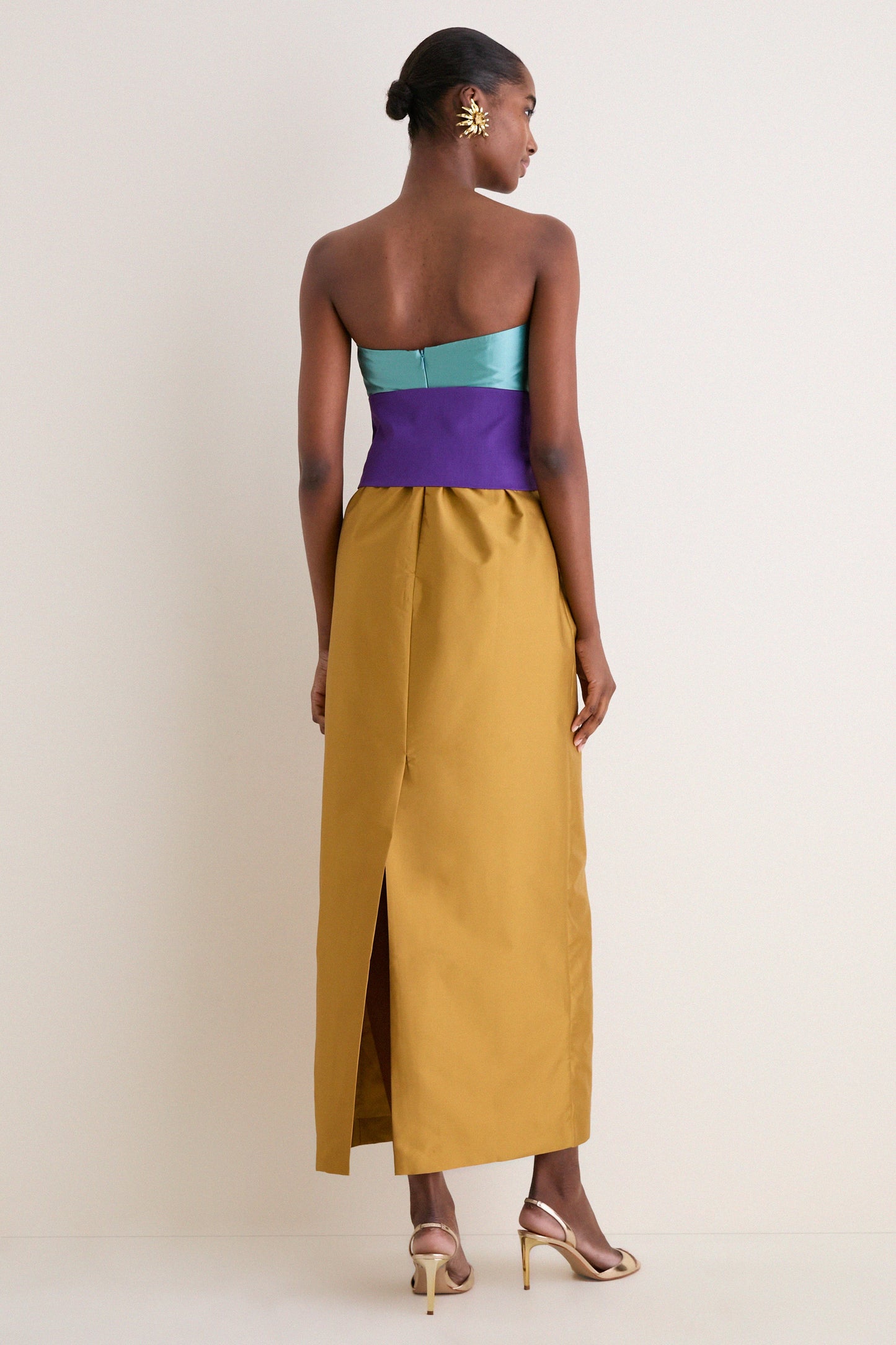 Ochre Structured Maxi Dress