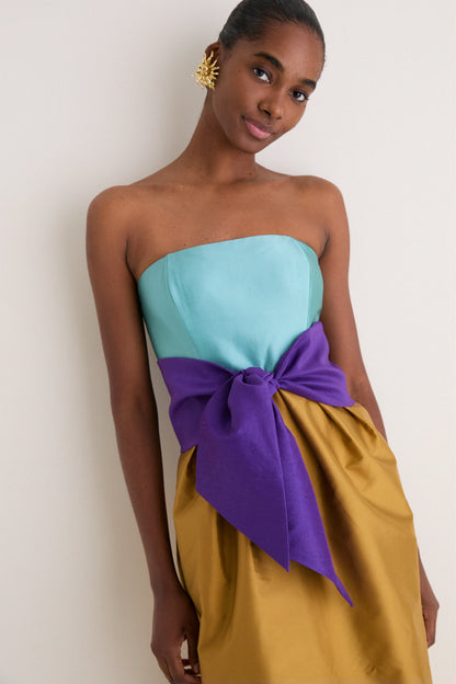 Ochre Structured Maxi Dress