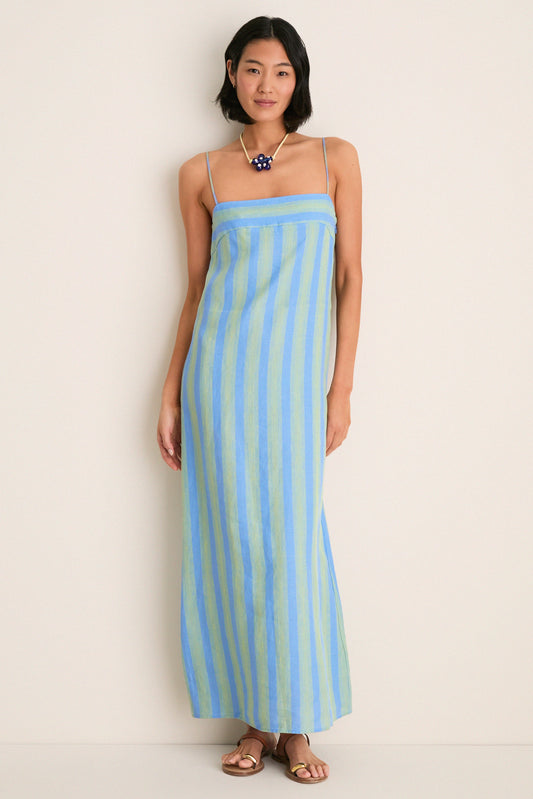 Seaport Stripe Laura Linen Dress