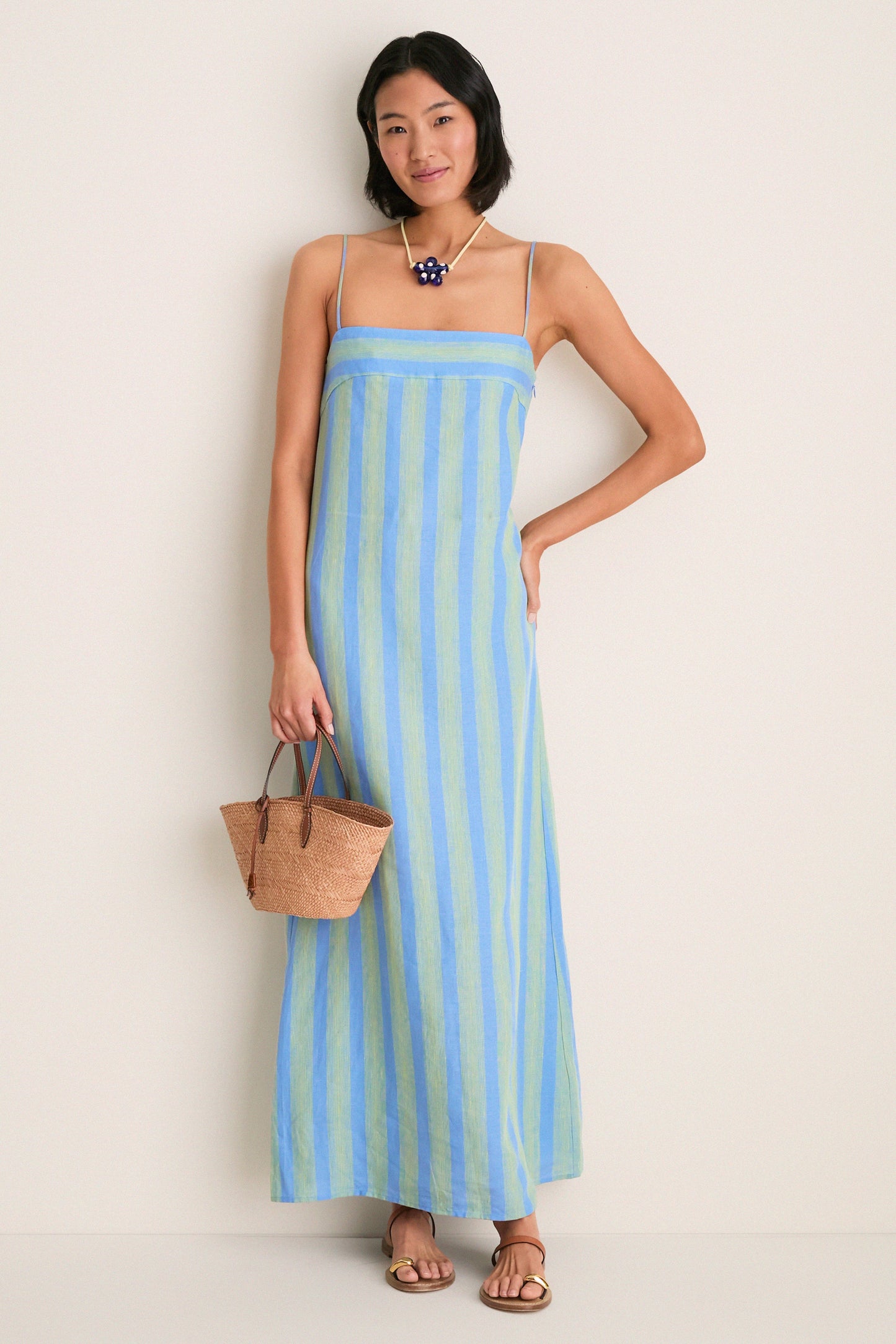 Seaport Stripe Laura Linen Dress