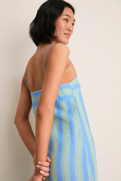 Seaport Stripe Laura Linen Dress