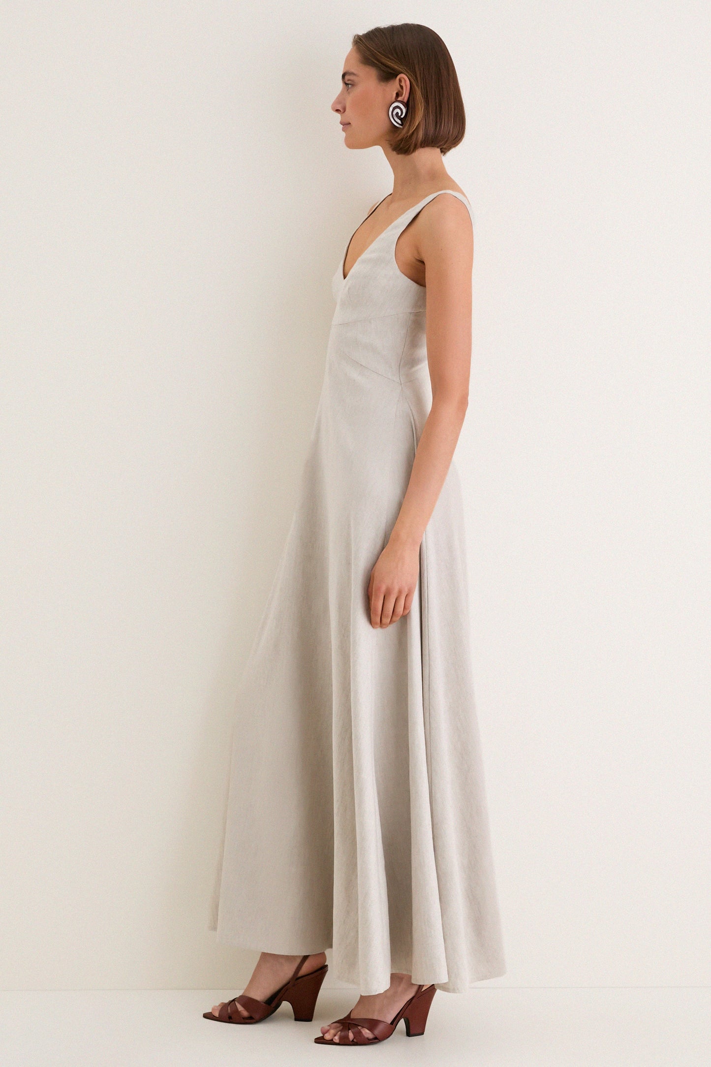 Natural Madison Linen Dress