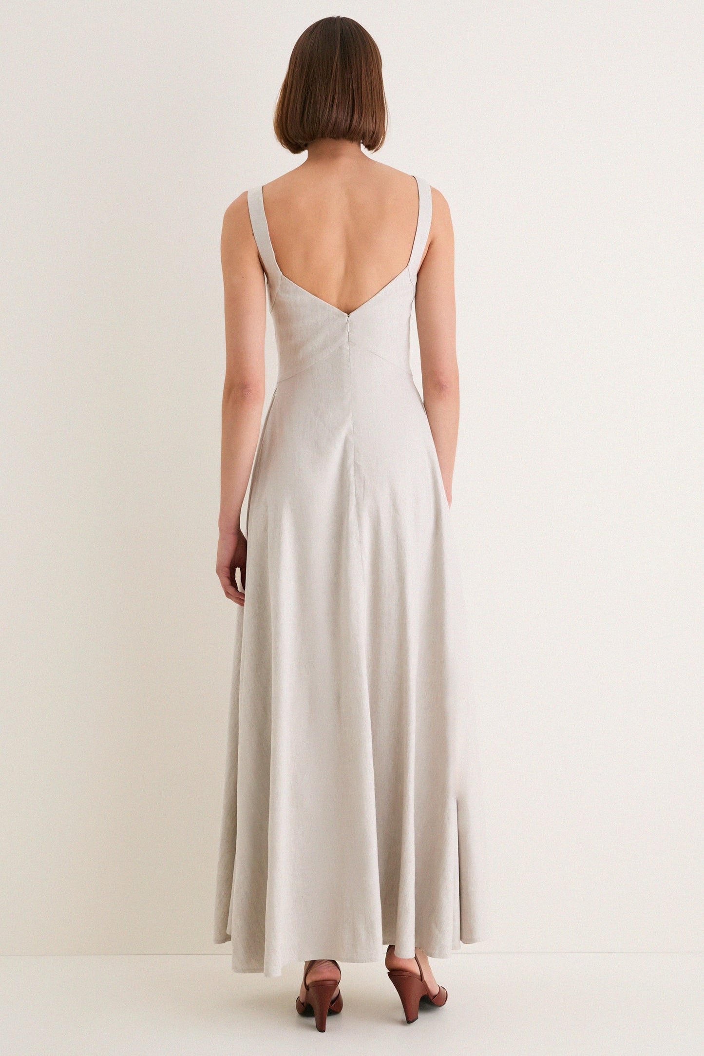 Natural Madison Linen Dress