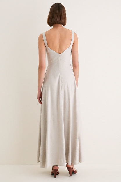 Natural Madison Linen Dress