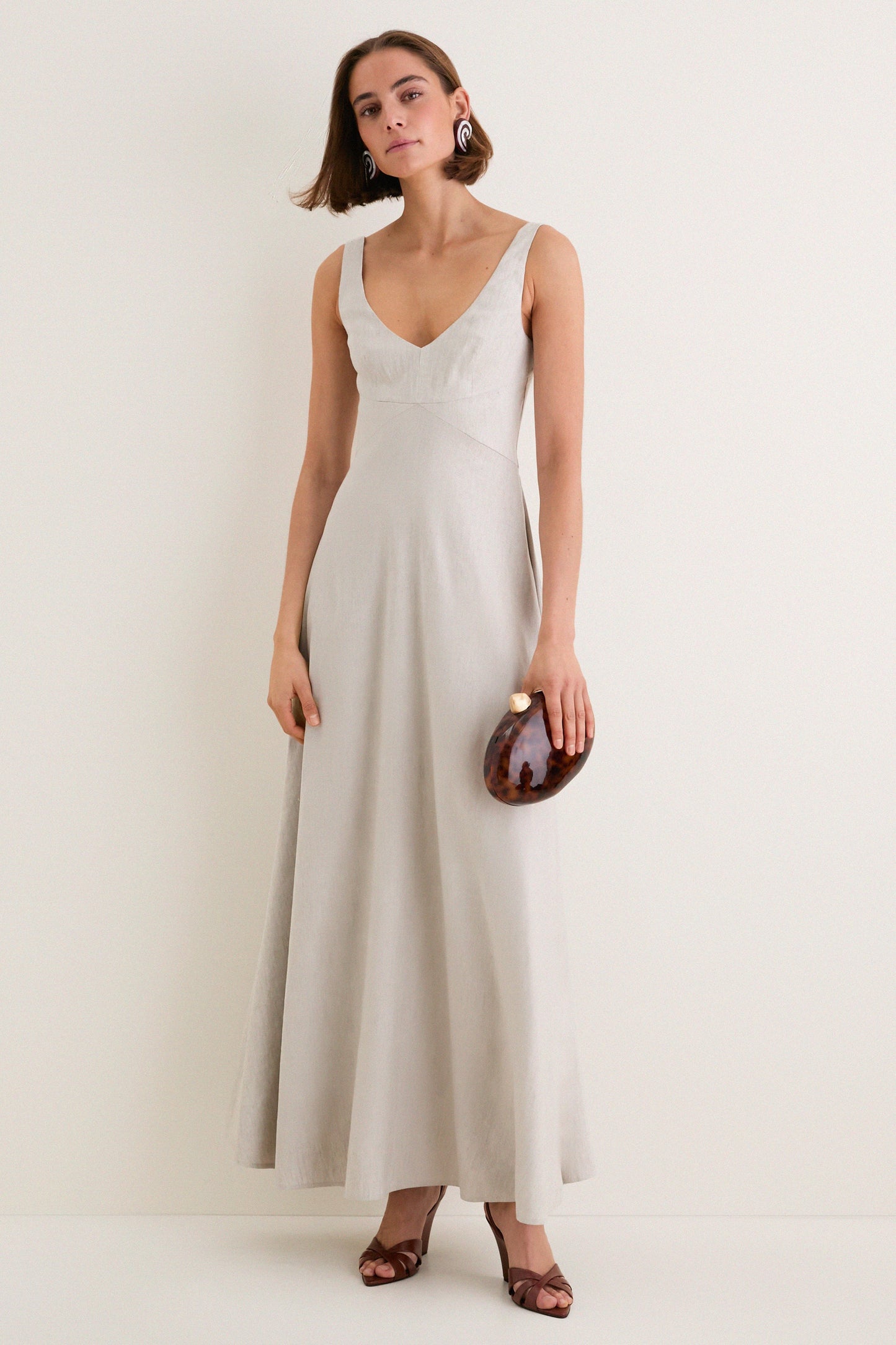 Natural Madison Linen Dress