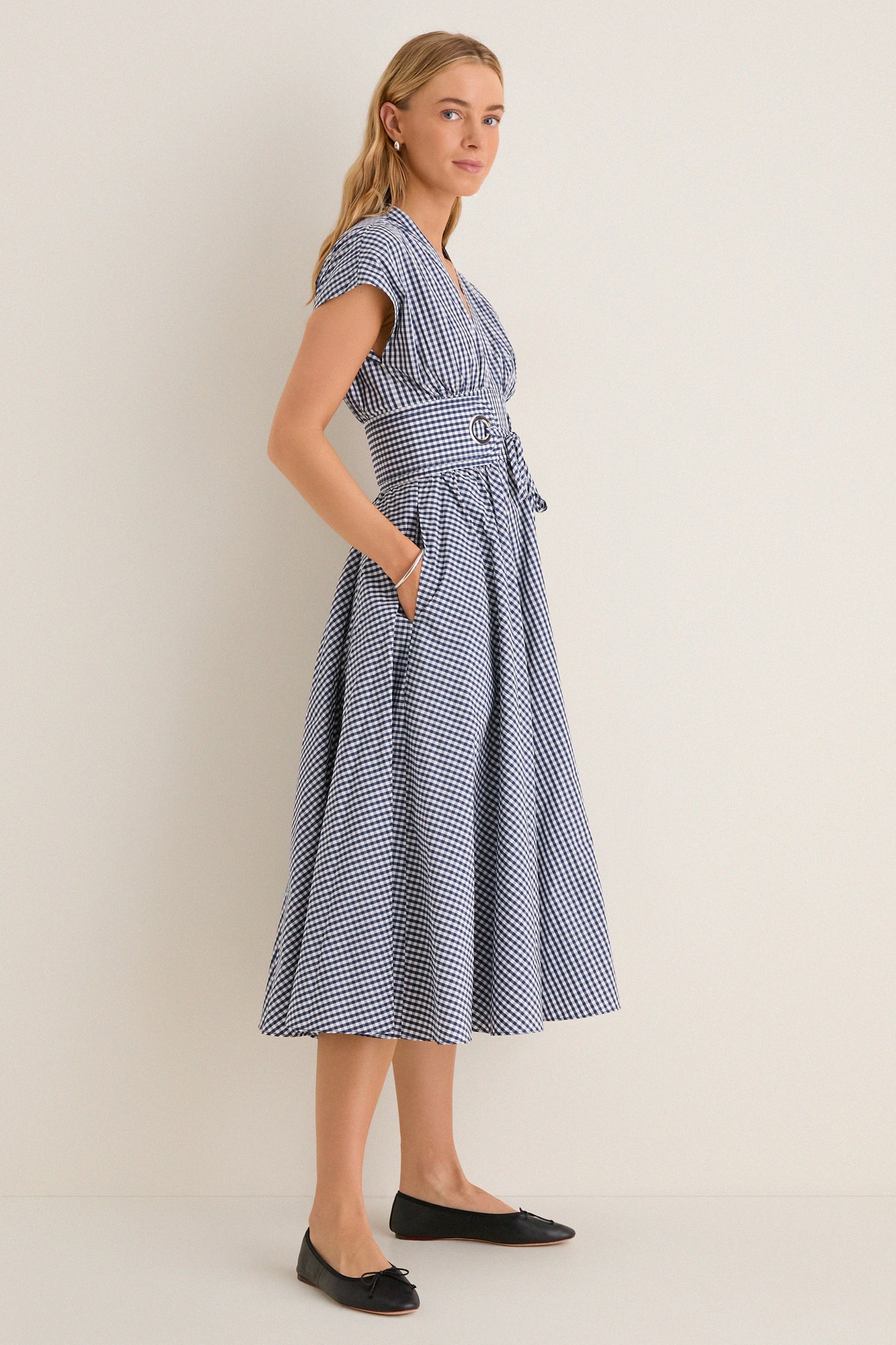 Navy Gingham Riviera Dress
