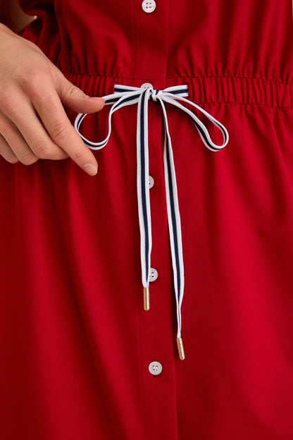Red Sleeveless Performance Jersey Alcott Golf Dress